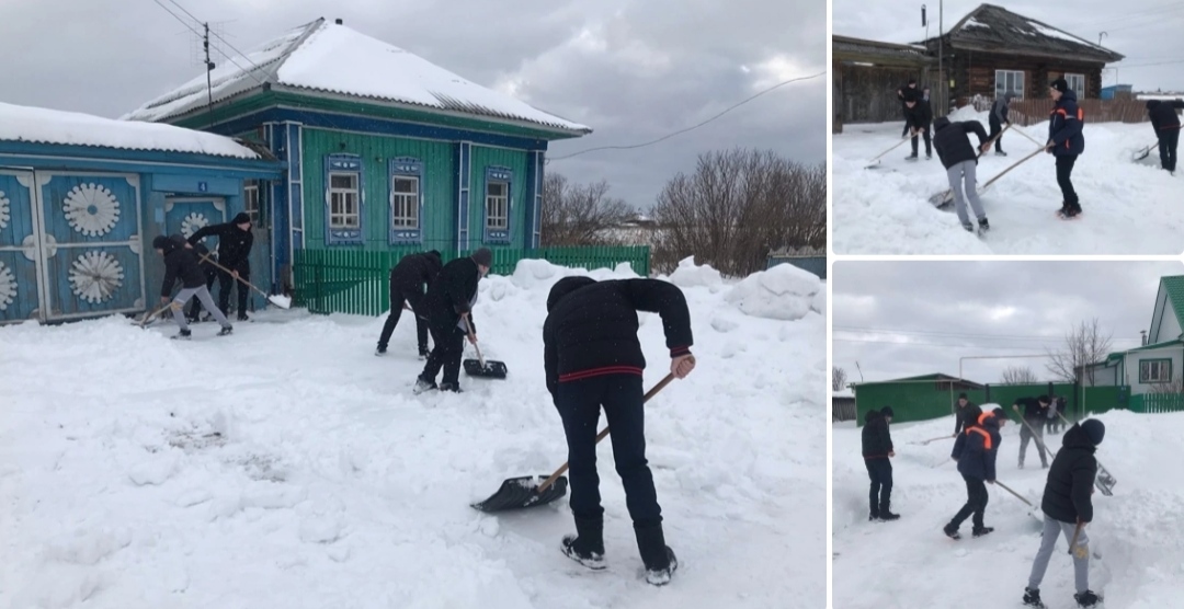 Помощь в уборке снега.